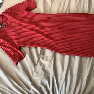 Red cut out back dress